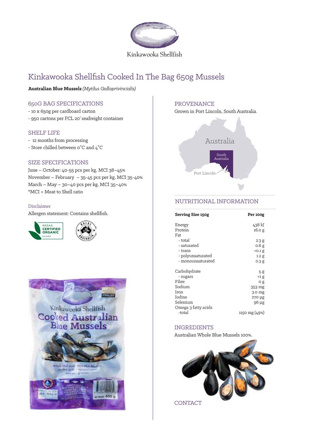 kinkawooka cooked in bag mussels